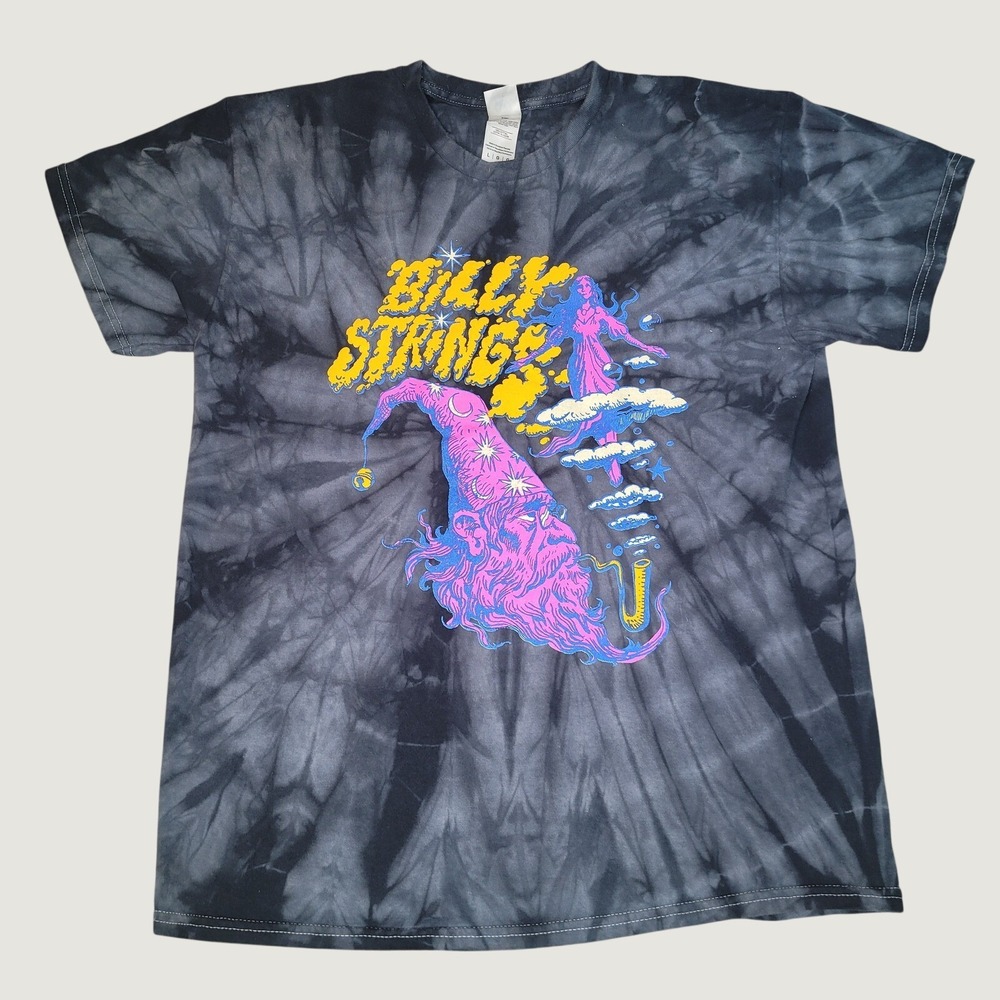 Billy Strings 2024 Tour Wizard Head Tie Dye Tee Maarten Donders Large Bluegrass
